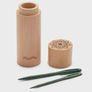 knitpro mindful agujas de zurcir de madera verde azulado
