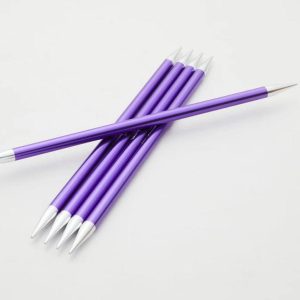 agujas doble punta rectas knitpro zing aluminio7 mm violeta resultado