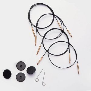 cable intercambiable agujas circulares knitpro giratorios 360 negro oro resultado