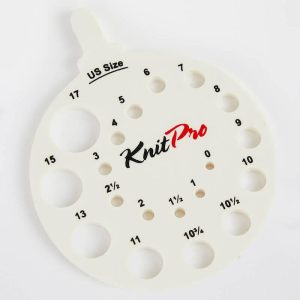 medidor de agujas redondo knitpro view sizer ivy – tu calibre de bolsillo para tejer con precisión