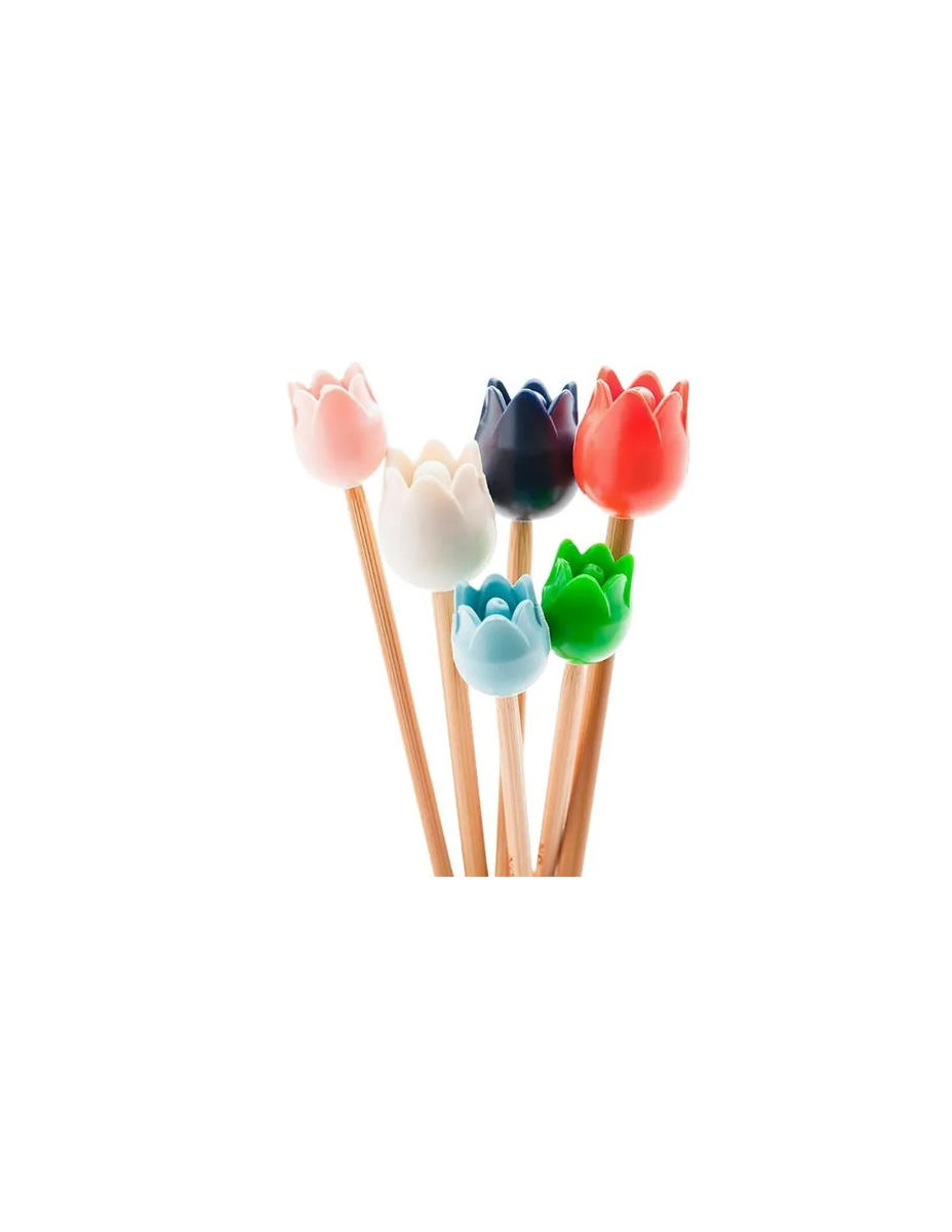 protectores de puntas tulip pequeño azul (2 unidades) – encanto japones para tus agujas