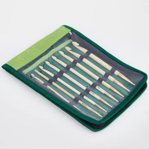 set ganchillos tunecinos puntas intercambiables bambú knitpro resultado