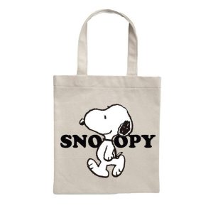 bolso tote bag algodon snoopy blanco resultado