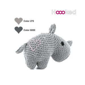 kit amigurumis hooked eco barbante pak104 rinoceronte corazon resultado