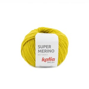 tejer lana acrilico super merino katia invierno amarillo limon 13