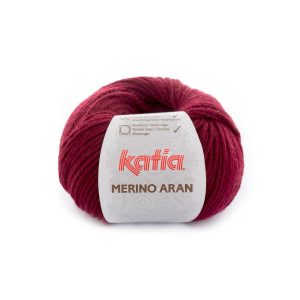 tejer lana merino aran acrilico superwash katia invierno navidad granate oscuro 23